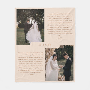 Manta Polar Votos de boda de pareja en foto neutral 2
