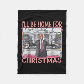 Manta Polar Voy A Ser Casa De Los Navidades Santa Funny Trump