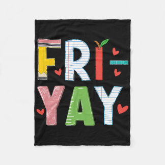 Manta Polar Vuelta al cole feliz Viernes feliz profesor fin de