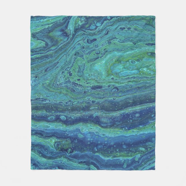 Manta Polar Wabash 3 Guay Blue Green Abstract Blanket (Anverso)