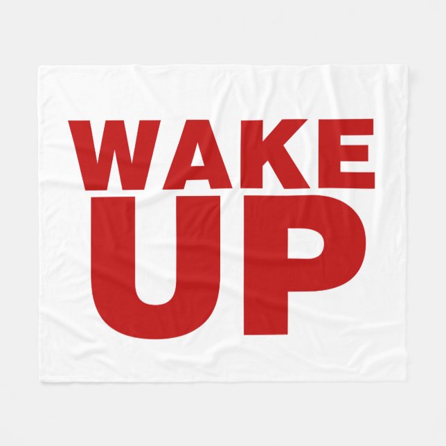 Manta Polar Wake Up Red Fleece Blanket (Frente (Horizontal))