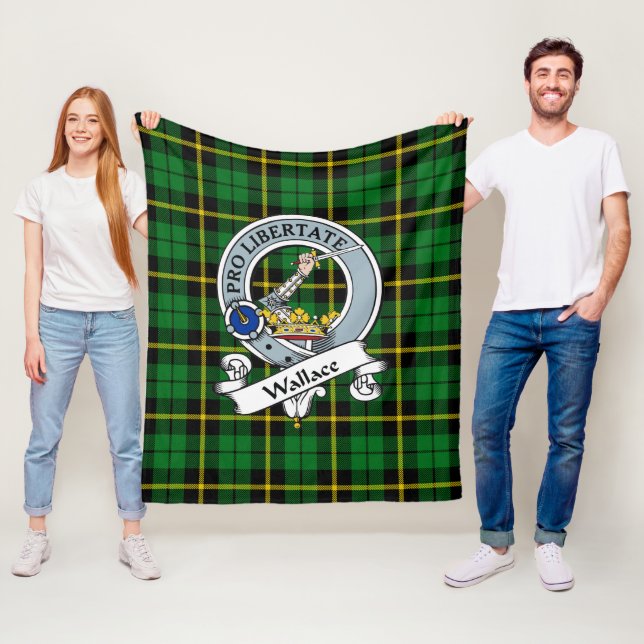 Manta Polar Wallace Green Clan Badge Tartan Plaid (In situ)