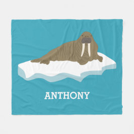 Manta Polar Walrus en un Ilustracion Iceberg personalizado