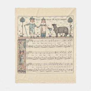 Manta Polar Walter Crane Baa Baa Oveja Negra Rima Infantil