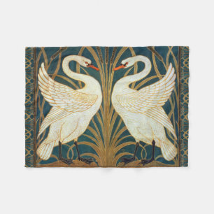 Manta Polar Walter Crane Swan, Rush E Iris Art Nouveau