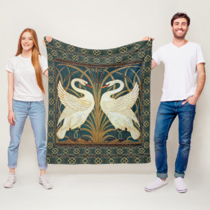 Manta Polar Walter Crane Swan, Rush E Iris Art Nouveau