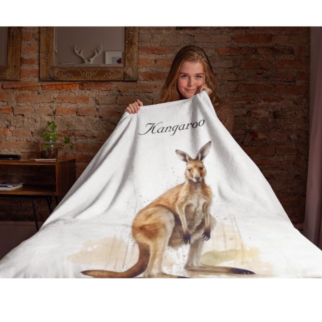 Manta Polar Wanderer de Outback: personalizado canguro acuarel (Subido por el creador)