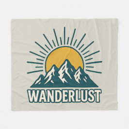 Manta Polar Wanderlust Retro Teal Mountain Sunrise | Hiking