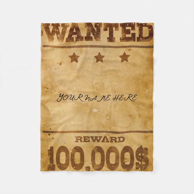 Manta Polar Wanted Poster Blanket (Anverso)