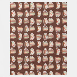 Manta Polar Warm Circle Pattern On Cups Of Coffee