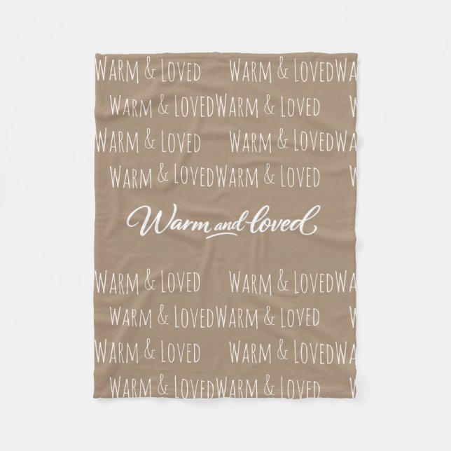 Manta Polar "Warm & Loved" Fleece Blanket (Anverso)