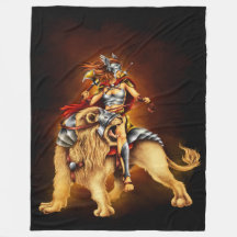 Warrion Leon Rider Fantasy Fleece Blanket