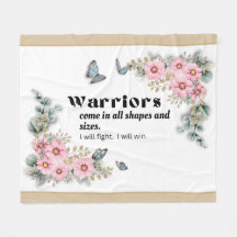 Warriors Fleece Blanket - Conciencia sobre el cánc