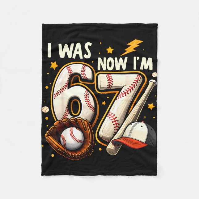Manta Polar Was 6 7 birthday boy baseball funny 6 7 meme kids (Anverso)