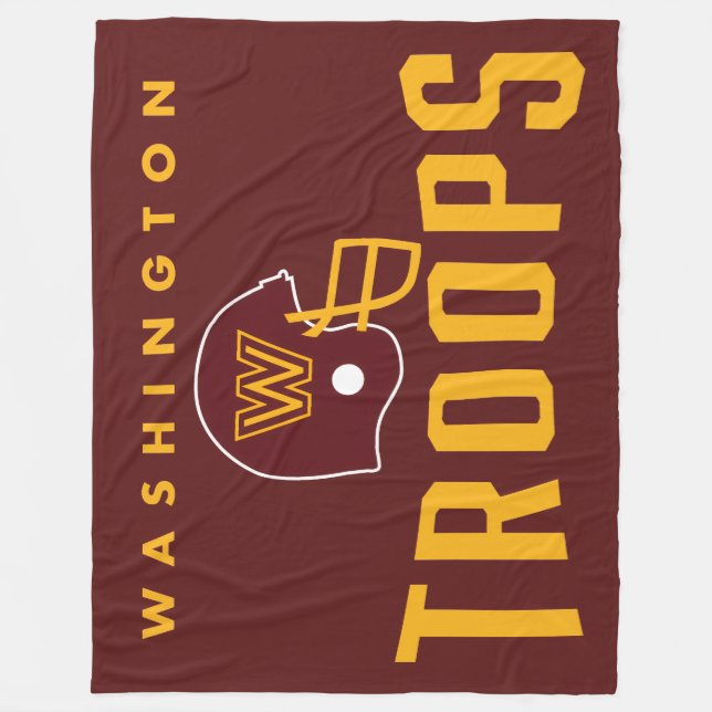 Manta Polar Washington Troops Football Fleece Blanket (Anverso)