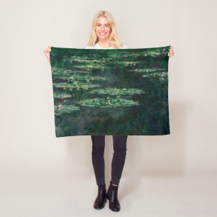 Manta Polar Water Lilies (por Claude Monet)