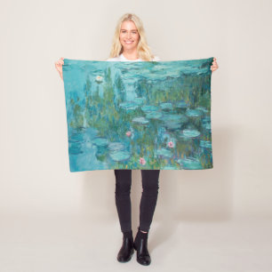 Manta Polar Water Lilies (por Claude Monet, 1915)