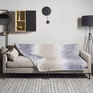 Manta Polar Watercolor Beach Waves Océano moderno/Guay Gray Pe