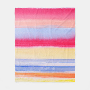 Manta Polar Watercolor colorful stripes.stripe,watercolor,aqua