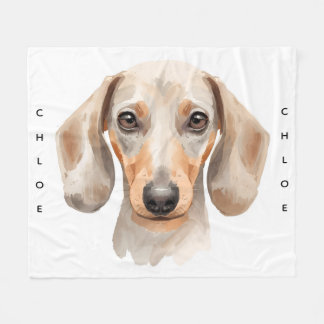Manta Polar Watercolor Dachshund Dog Blanket – Cozy Pet Crate