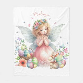 Manta Polar Watercolor Easter Spring Fairy