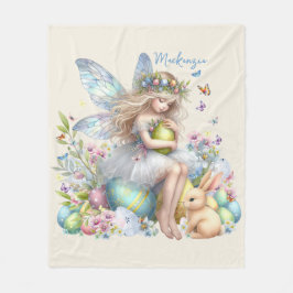 Manta Polar Watercolor Easter Spring Fairy