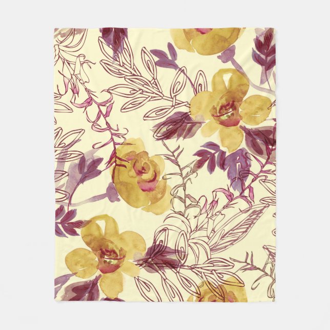 Manta Polar Watercolor Seamless Pattern with Contoured Element (Anverso)