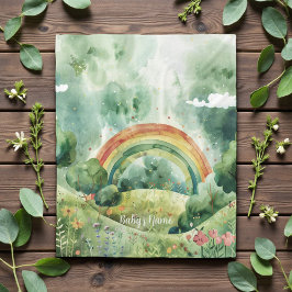 Manta Polar Watercolor Shades of Green Rainbow