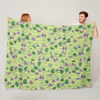 Manta Polar Watercolor violets on honey dew