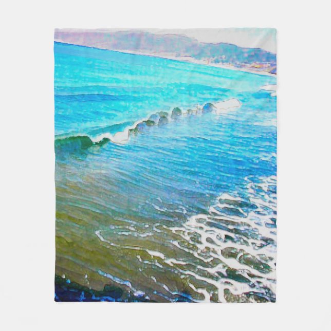 Manta Polar Watercolor Waves  (Anverso)