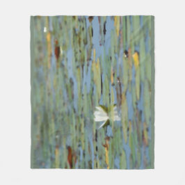 Manta Polar Waterlily Lake Flower Watercolor Fleece Blanket