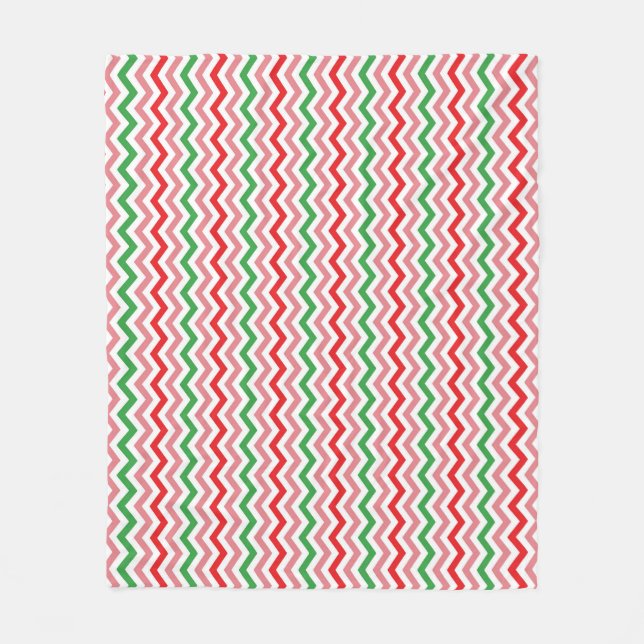 Manta Polar Watermelon Summer Zigzag Stripes Pattern-56209 (Anverso)