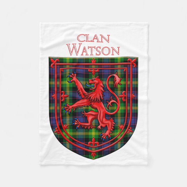 Manta Polar Watson Tartan Scottish Plaid Lion Rampant (Anverso)