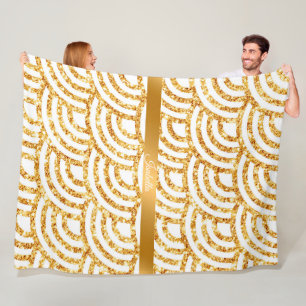 Manta Polar Wave Gold Sun Purpurina Boho Popular Collection