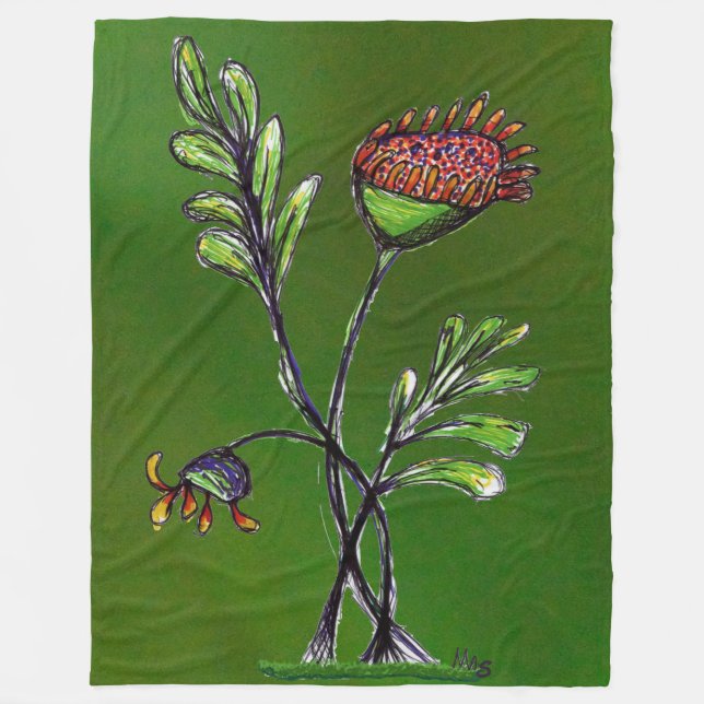 Manta Polar Waving Plant Fleece Blanket (Anverso)