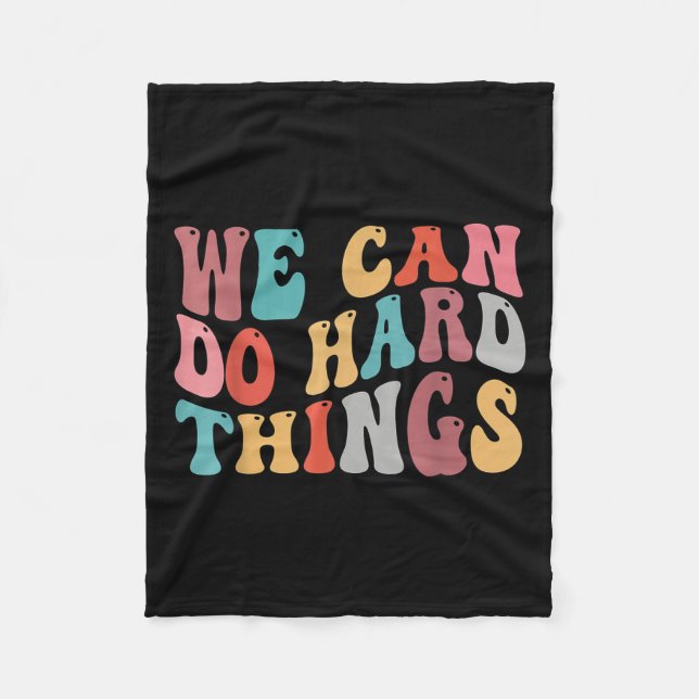 Manta Polar We Can Do Hard Things Groovy Retro Motivational Qu (Anverso)