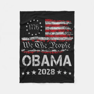 Manta Polar We The People Obama President 2028 Vintage Us Flag