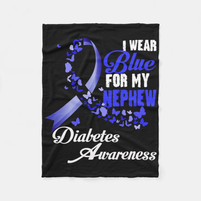 Manta Polar Wear Blue For My Nephew T1d Diabetes Awareness Blu (Anverso)