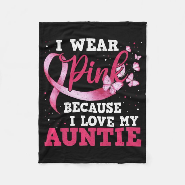 Manta Polar Wear Pink I Love My Auntie Breast Cancer Awareness (Anverso)