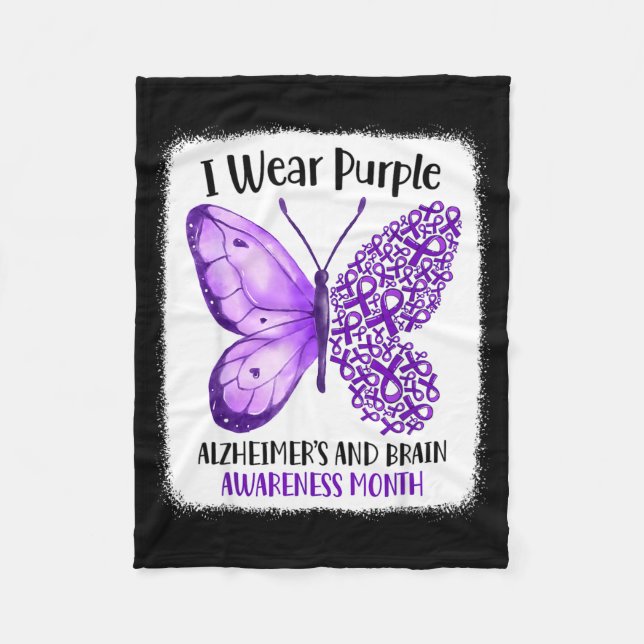 Manta Polar Wear purple alzheimer's and brain awareness month (Anverso)
