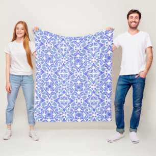 Manta Polar Wedgewood Floral