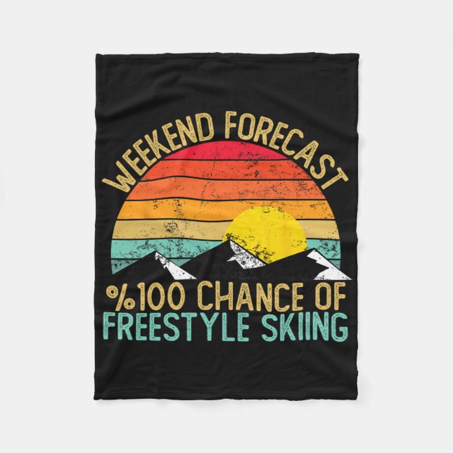 Manta Polar Weekend Forecast Freestyle Skiing Shirts Funny Ret (Anverso)