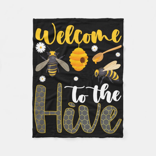 Manta Polar Welcome To The Hive Bee Teacher Back To School  (Anverso)