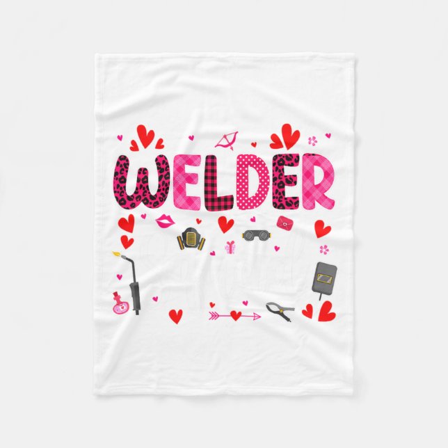 Manta Polar Welder Squad Cute Tools Hearts Costume Valentines  (Anverso)