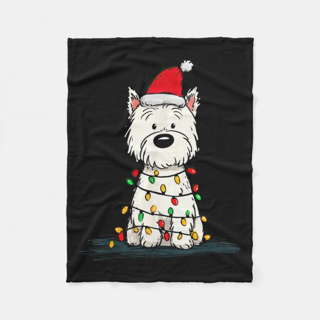 Manta Polar West Highland White Terrier Christmas Graphics Dog (Anverso)