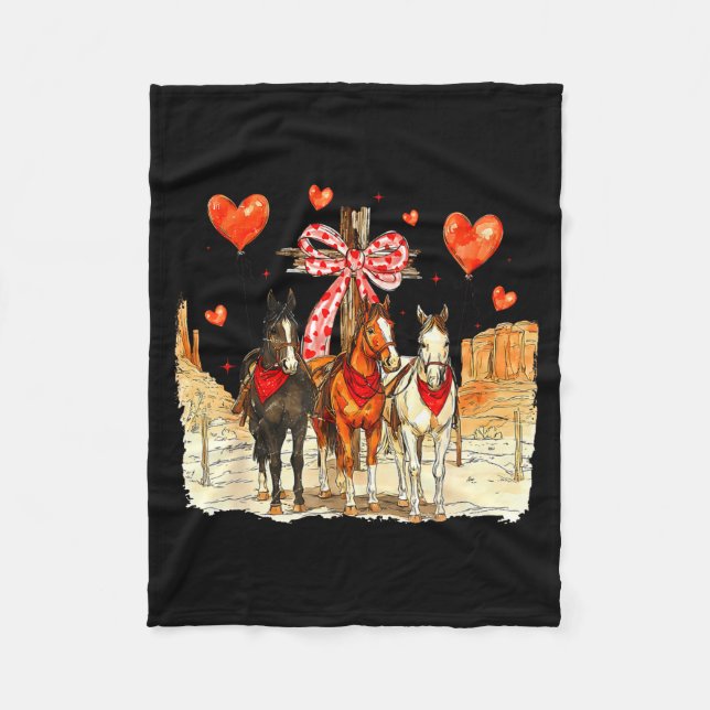 Manta Polar Western Horse Valentine Funny Western Valentines D (Anverso)