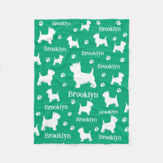 Manta Polar Westie Blanket Personalizado West Highland Terrier