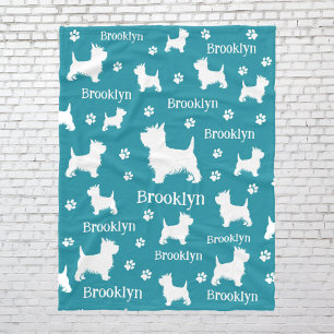 Manta Polar Westie Blanket Personalizado West Highland Terrier