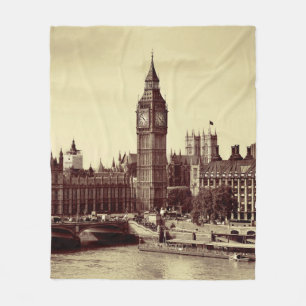 Manta Polar Westminster de Londres con el Big Ben y el puente.