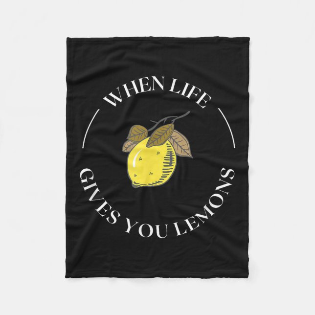 Manta Polar When Life Gives You Lemons Motivational Quote Lemo (Anverso)